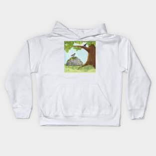 The stone and the oak tree Kids Hoodie